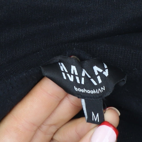 boohooMAN Men Black Crew Neck Pullover Sweatshirt M