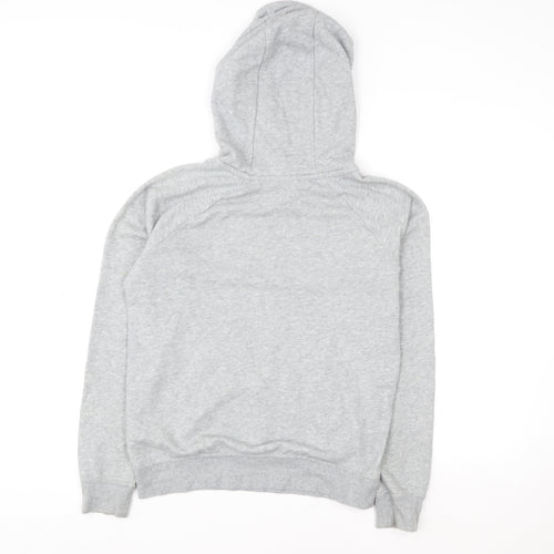 Nike Womens Grey XS Pullover Hoodie with Logo Print
