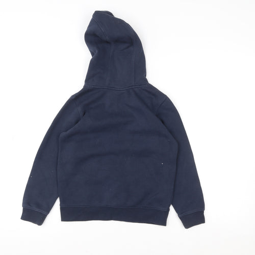 Nike Boys Navy Pullover Hoodie 6-7 Years Cotton Blend Logo Sweatshirt