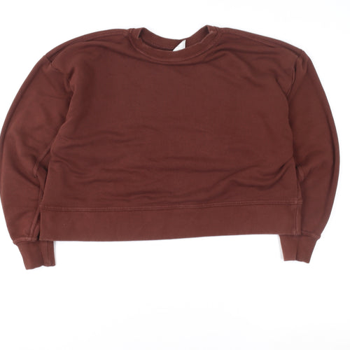 Nike Womens Brown Dri-FIT Pullover Sweatshirt Size S Crew Neck
