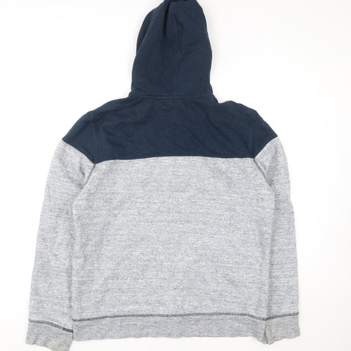 H&M LOGG Men's Grey & Navy Hooded Full Zip Jacket Size L