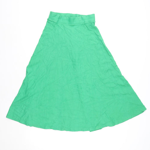 ASOS Womens Green A-Line Midi Jersey Skirt Size 4