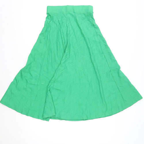 ASOS Womens Green A-Line Midi Jersey Skirt Size 4