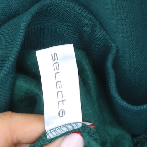 Selects Women Green Sport Club Crew Neck Pullover Sweatshirt Size S