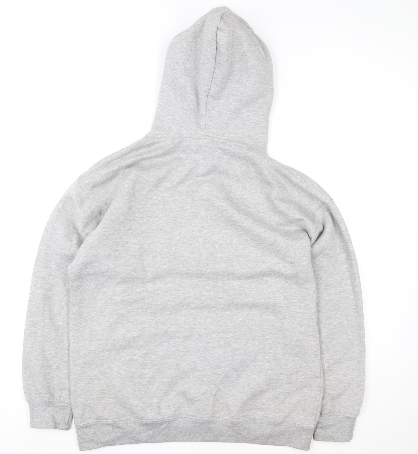 Pull&Bear Women Grey Hoodie Small Cotton Blend Pullover Casual