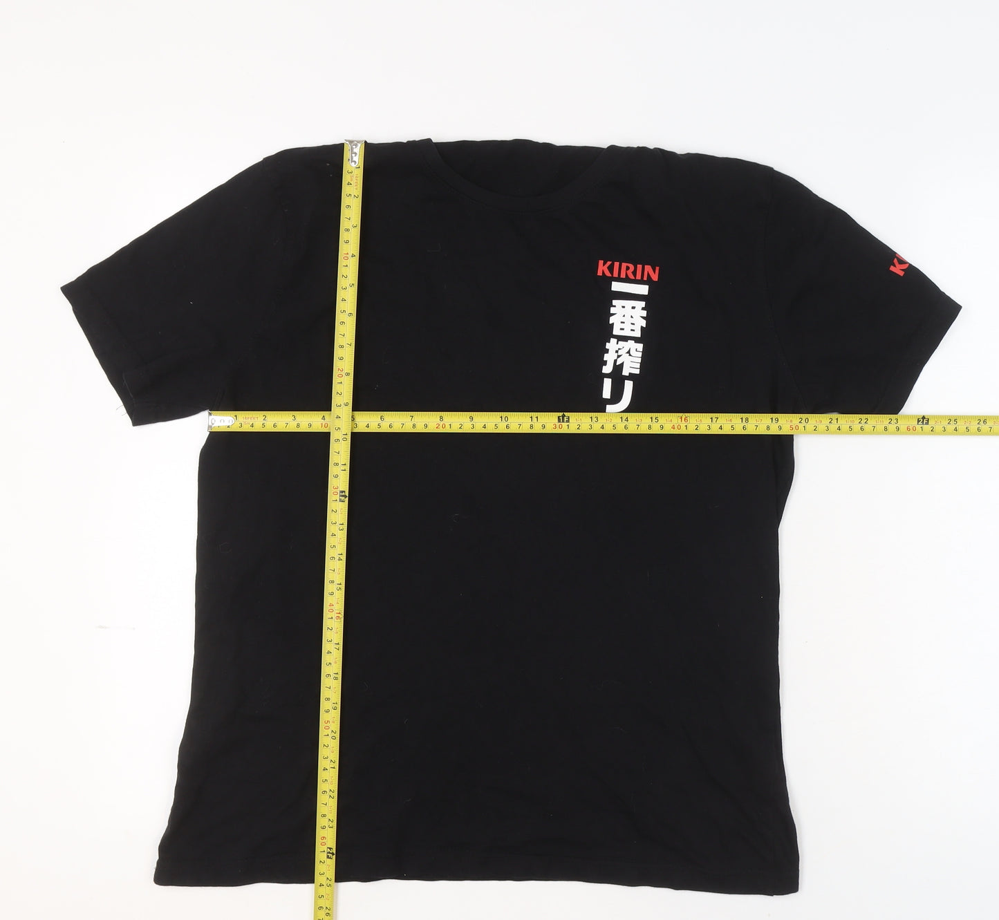 Kirin Ichiban Men's Black Crew Neck Short Sleeve Graphic T-Shirt Size L