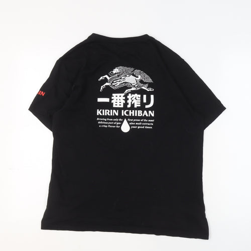 Kirin Ichiban Men's Black Crew Neck Short Sleeve Graphic T-Shirt Size L