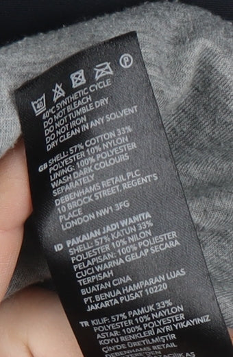 RJR John Rocha Women's Blue Hooded Trench Jacket Size 12