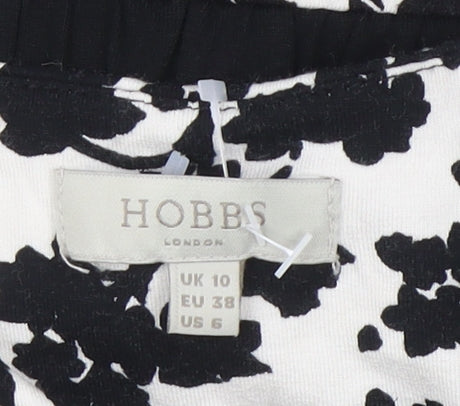 Hobbs Women’s Black Floral Sheath Dress Size 10 Sleeveless