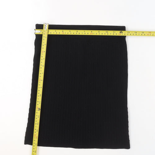 Jack Wills Womens Black Knit Pencil Skirt Size 6 Stretch