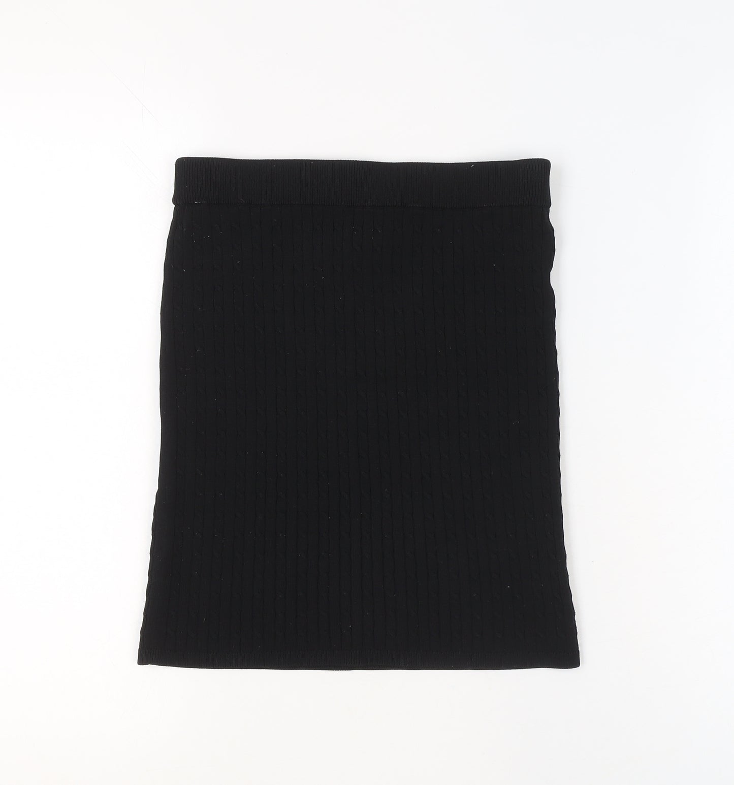 Jack Wills Womens Black Knit Pencil Skirt Size 6 Stretch