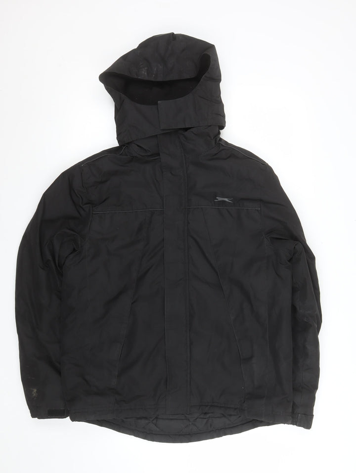 Slazenger Men's Black XS Hooded Parka Jacket Water Resistant