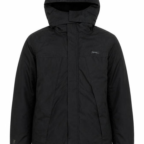 Slazenger Men's Black XS Hooded Parka Jacket Water Resistant