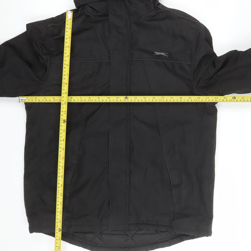 Slazenger Men's Black XS Hooded Parka Jacket Water Resistant