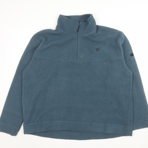 Dare 2B Men's Blue 3XL Fleece 1/4 Zip Pullover Sweatshirt