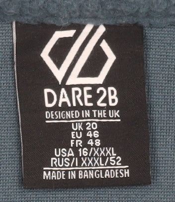 Dare 2B Men's Blue 3XL Fleece 1/4 Zip Pullover Sweatshirt
