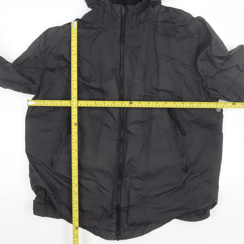 St. George by Duffer Black XL Women's Windbreaker Hooded Jacket