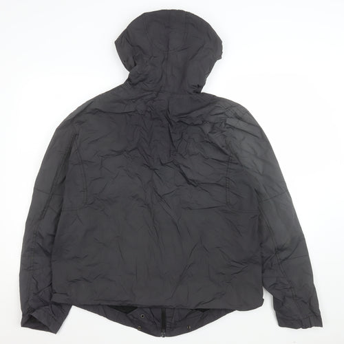 St. George by Duffer Black XL Women's Windbreaker Hooded Jacket