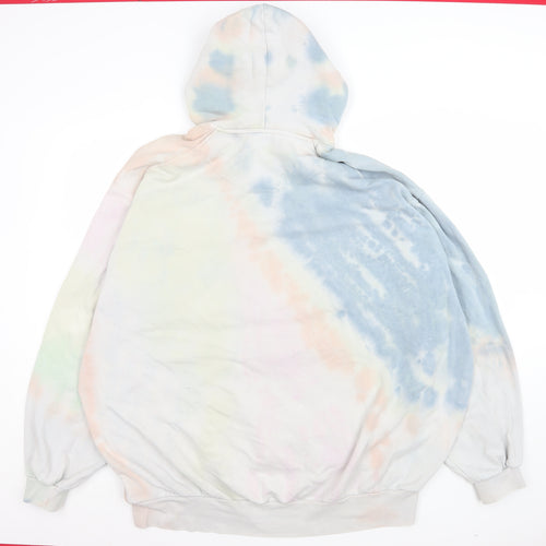 Weekday Men's Multicoloured Tie-Dye Pullover Hoodie Size S Regular Fit