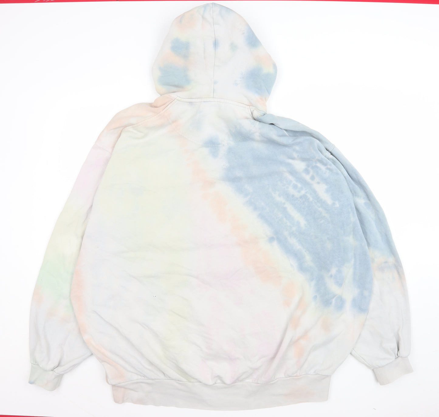 Weekday Men's Multicoloured Tie-Dye Pullover Hoodie Size S Regular Fit