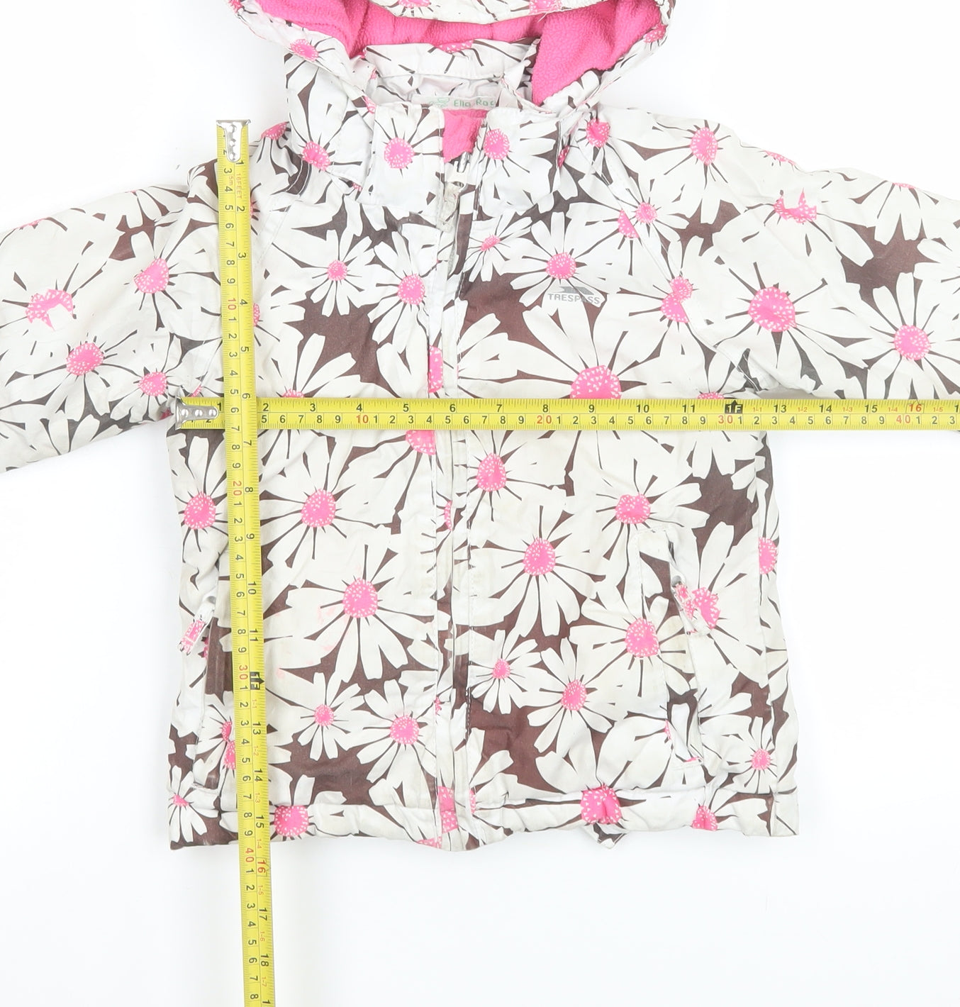 Trespass Girls Multicoloured Floral Hooded Waterproof Puffer Jacket 2-3 Years
