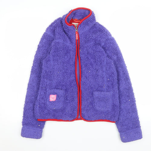 Regatta Girls Purple Fleece Jacket 11-12 Years Full Zip Outdoor Warm Layer
