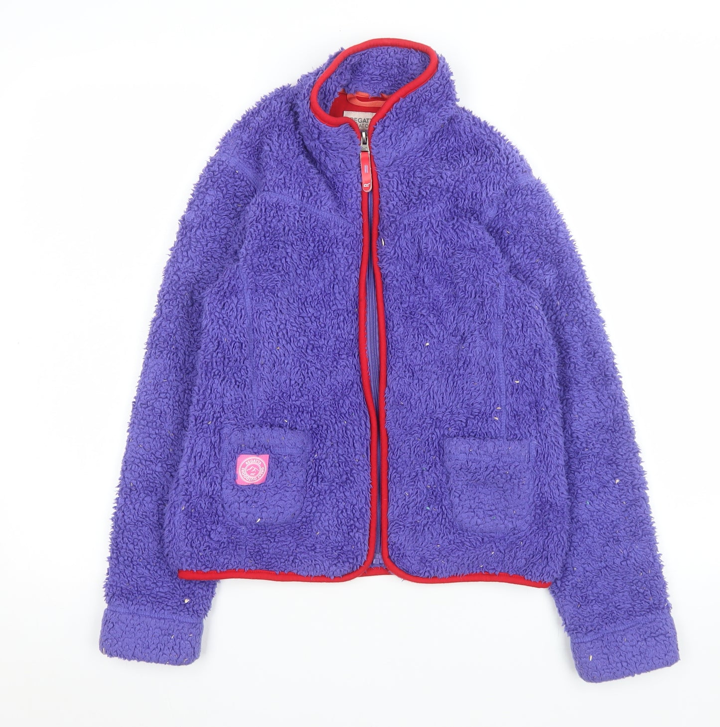 Regatta Girls Purple Fleece Jacket 11-12 Years Full Zip Outdoor Warm Layer