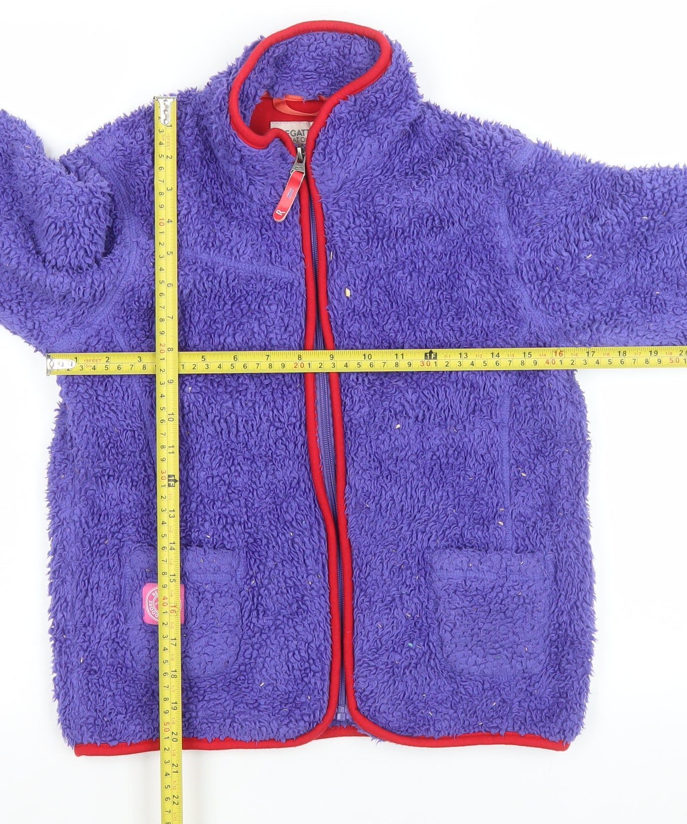 Regatta Girls Purple Fleece Jacket 11-12 Years Full Zip Outdoor Warm Layer