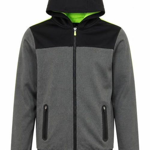 Tu Boys Grey Hooded Track Jacket Size 13 Years 158cm Polyester Zip Sportswear
