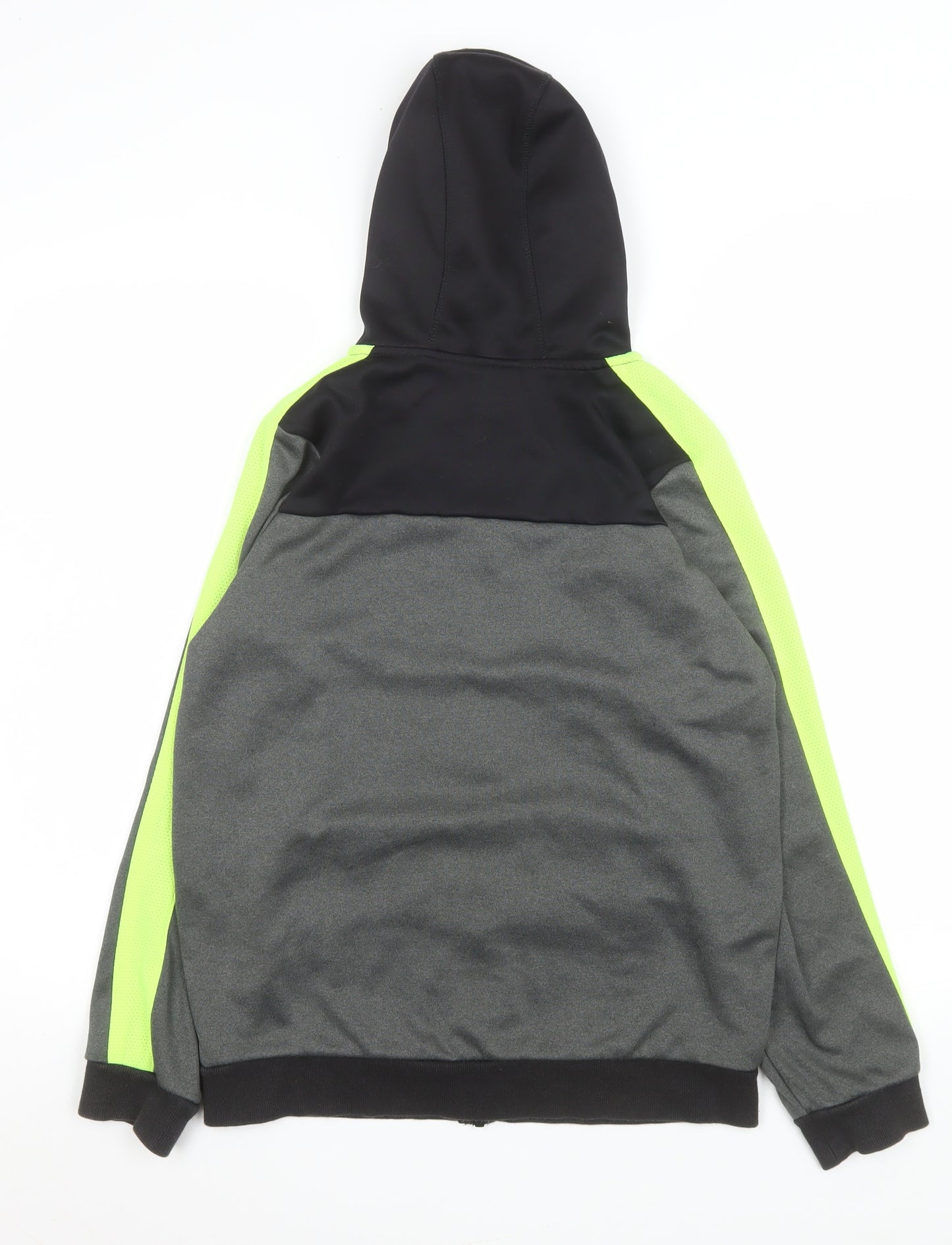 Tu Boys Grey Hooded Track Jacket Size 13 Years 158cm Polyester Zip Sportswear