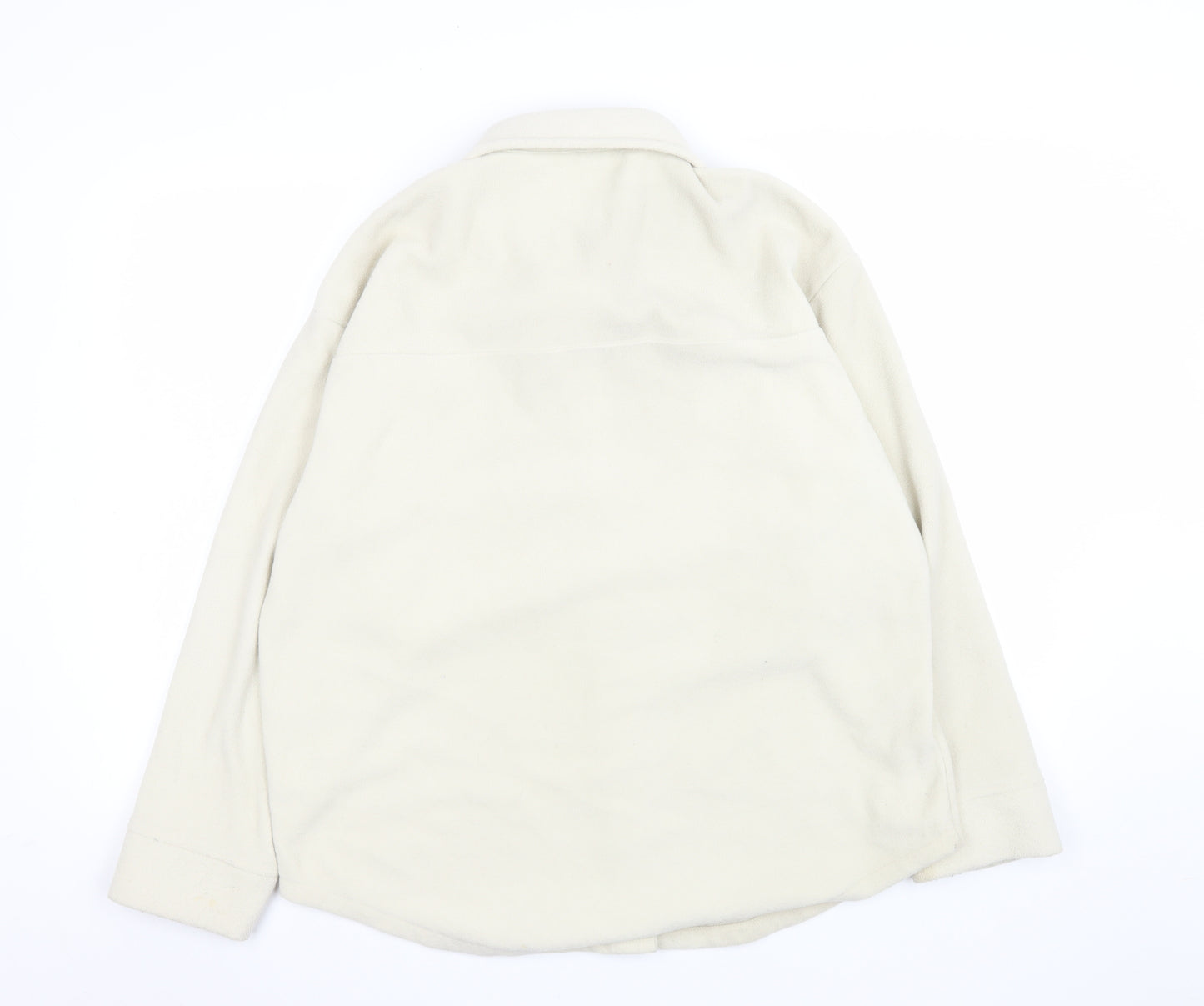 Urban Outfitters Mens Ivory Fleece Button Jacket Size M