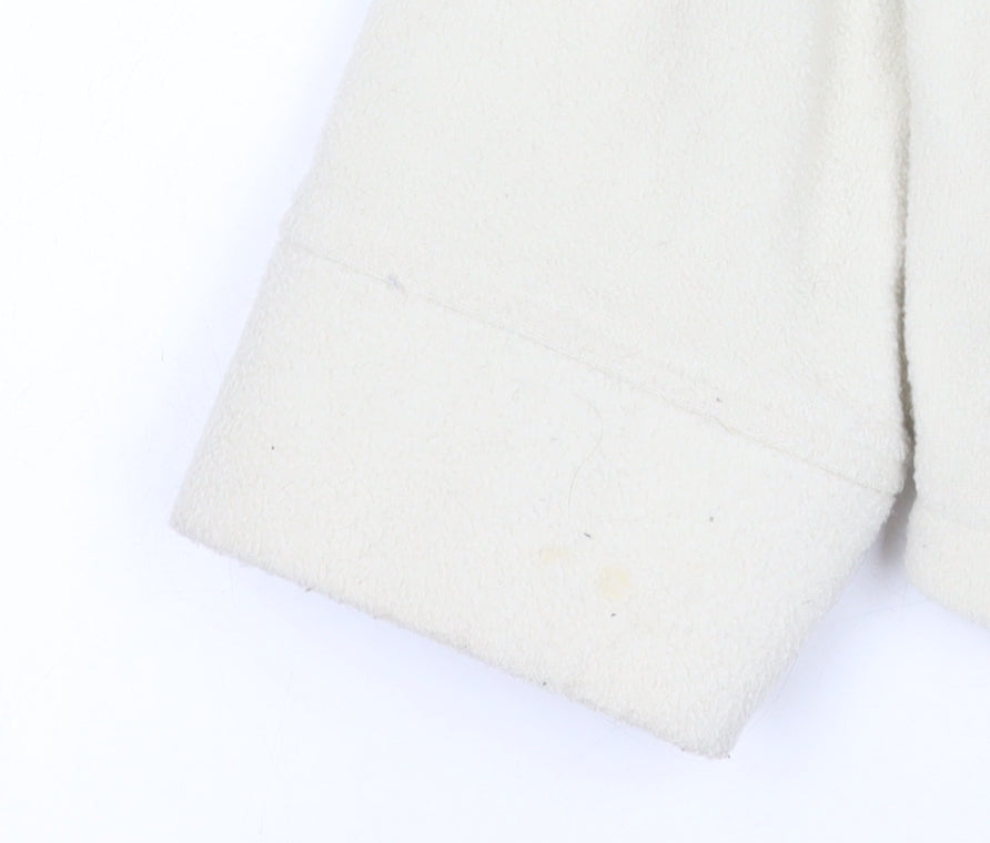 Urban Outfitters Mens Ivory Fleece Button Jacket Size M