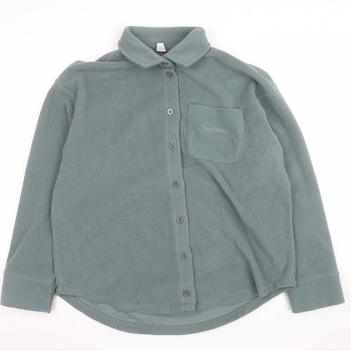 Urban Outfitters Men's Green Fleece Button Jacket Size M Regular Fit