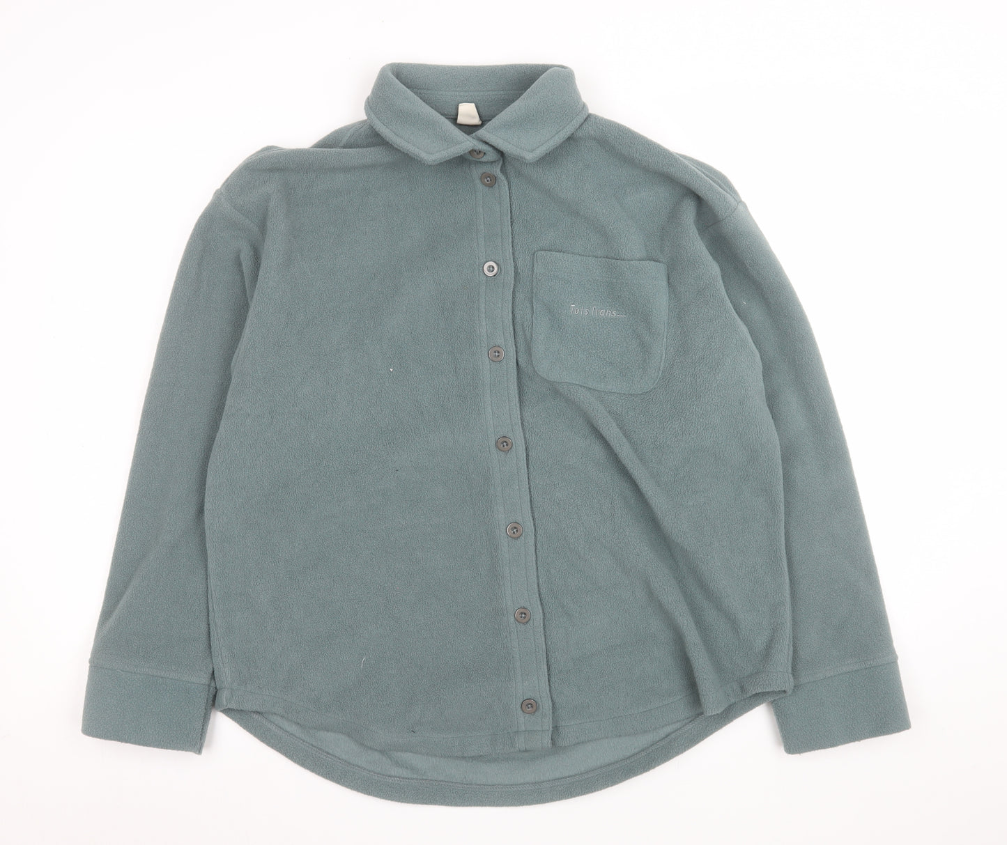 Urban Outfitters Men's Green Fleece Button Jacket Size M Regular Fit