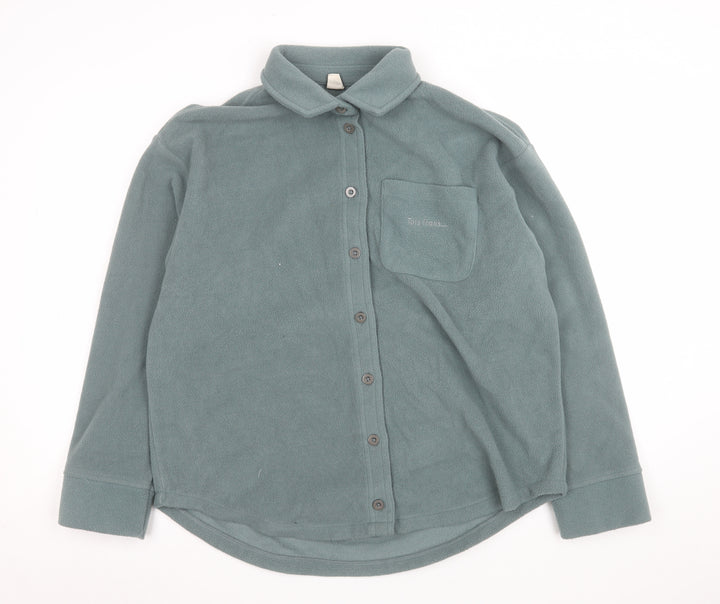 Urban Outfitters Men's Green Fleece Button Jacket Size M Regular Fit