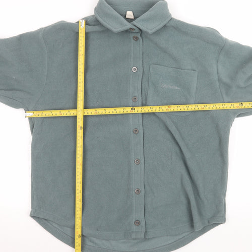 Urban Outfitters Men's Green Fleece Button Jacket Size M Regular Fit