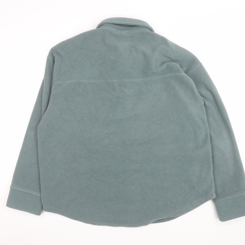 Urban Outfitters Men's Green Fleece Button Jacket Size M Regular Fit