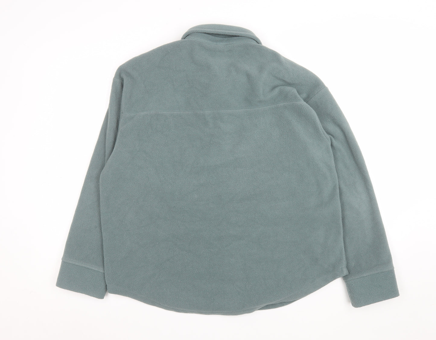 Urban Outfitters Men's Green Fleece Button Jacket Size M Regular Fit