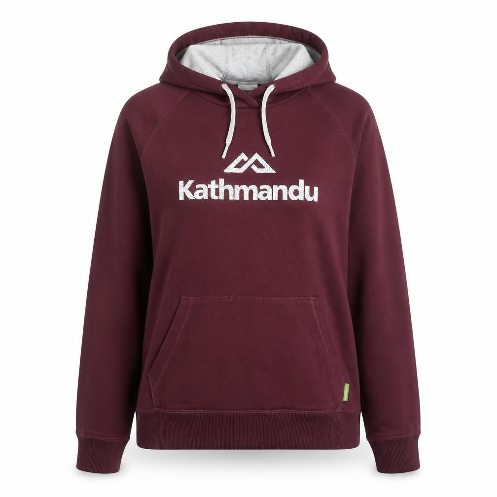 Kathmandu Women’s Burgundy Pullover Hoodie Size L Cotton Blend