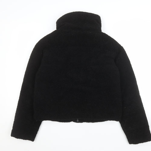 Primark Women's Black 2XS Cropped Fleece Puffer Jacket