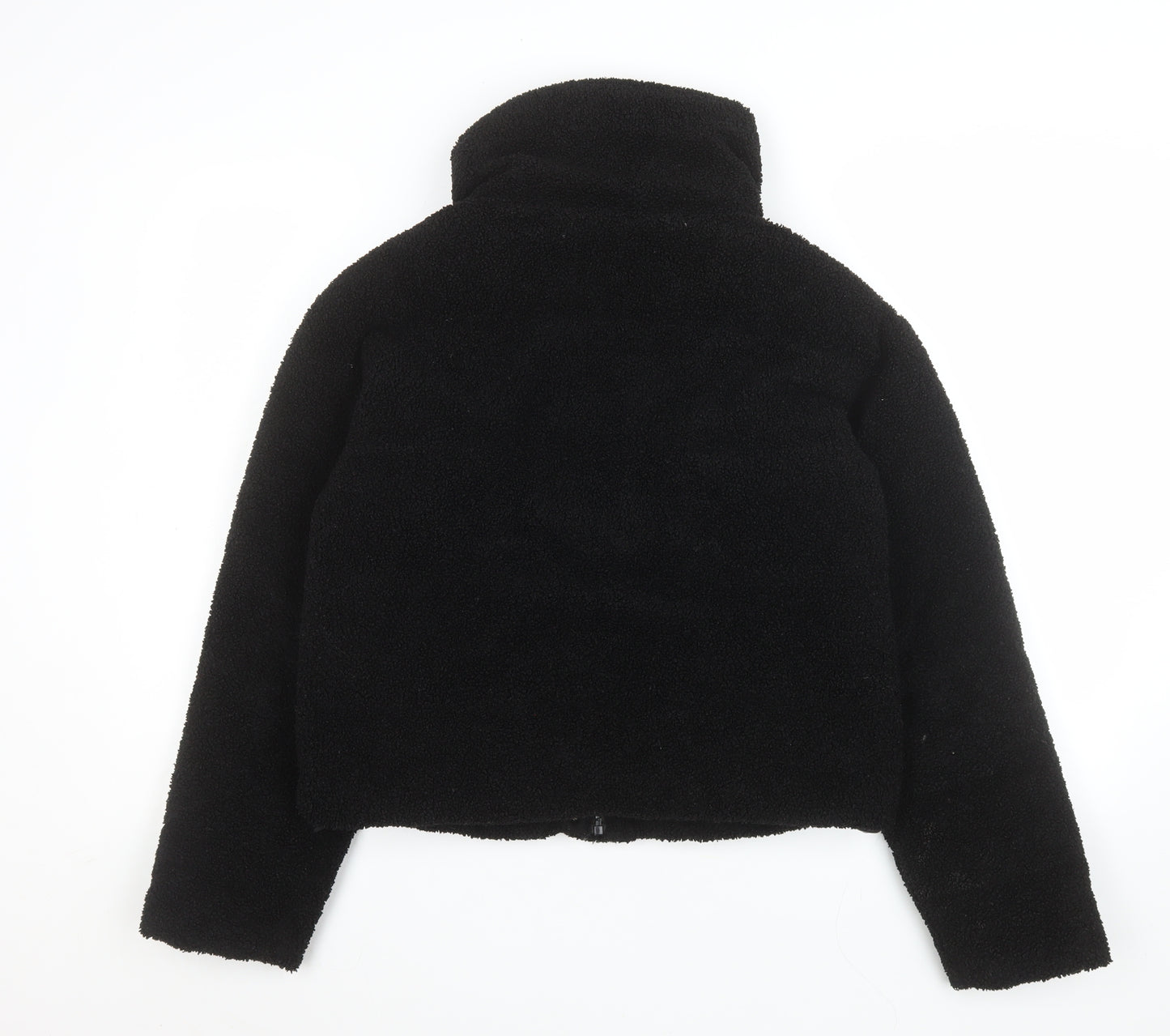 Primark Women's Black 2XS Cropped Fleece Puffer Jacket