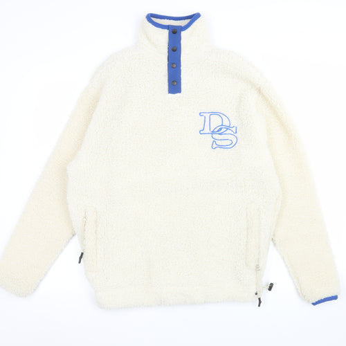 ASOS DESIGN Men's Ivory Fleece Pullover Sweatshirt XS