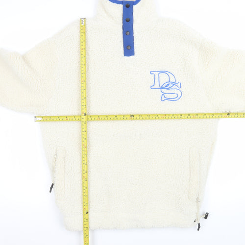 ASOS DESIGN Men's Ivory Fleece Pullover Sweatshirt XS