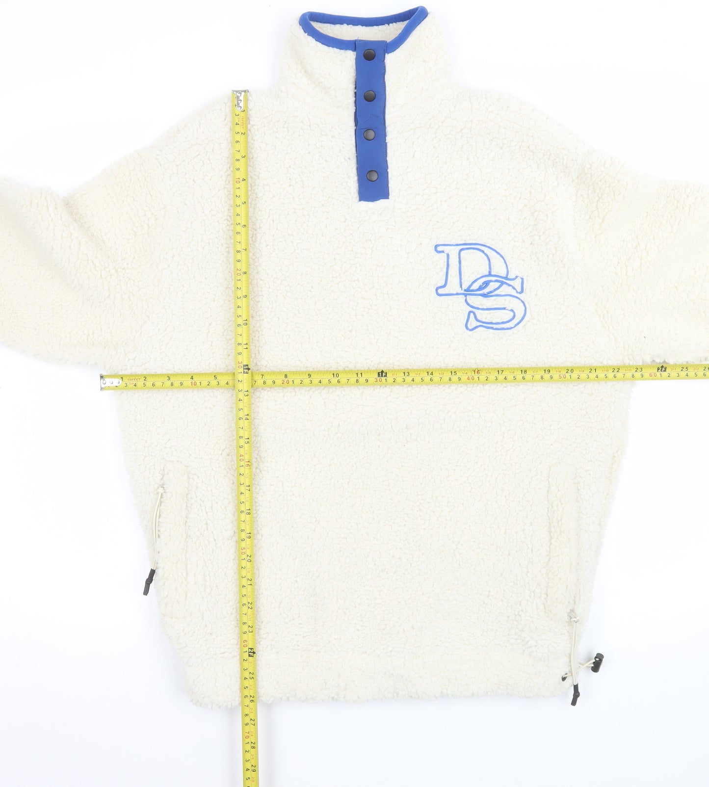 ASOS DESIGN Men's Ivory Fleece Pullover Sweatshirt XS