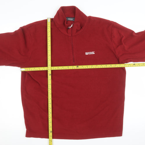 Regatta Men's Red Fleece 1/4 Zip Pullover Sweatshirt Size L Outdoor