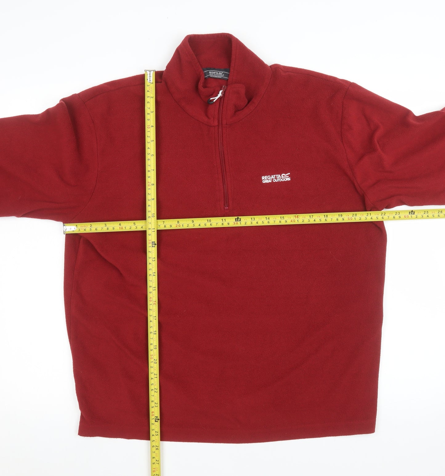 Regatta Men's Red Fleece 1/4 Zip Pullover Sweatshirt Size L Outdoor