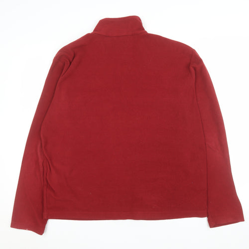 Regatta Men's Red Fleece 1/4 Zip Pullover Sweatshirt Size L Outdoor