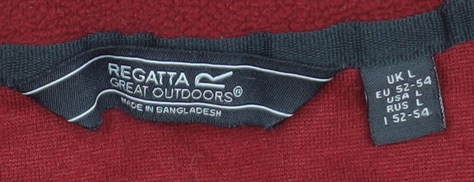 Regatta Men's Red Fleece 1/4 Zip Pullover Sweatshirt Size L Outdoor