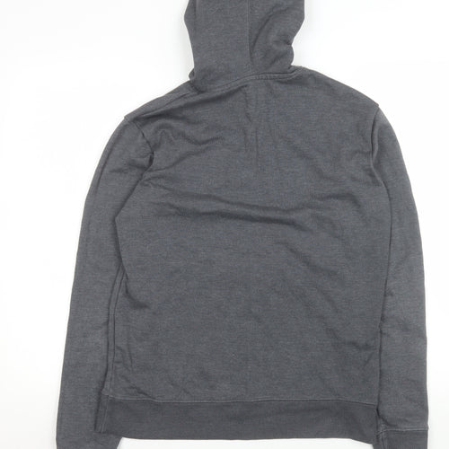 Champion Men's Grey Pullover Hoodie S Regular Fit Logo Sweatshirt