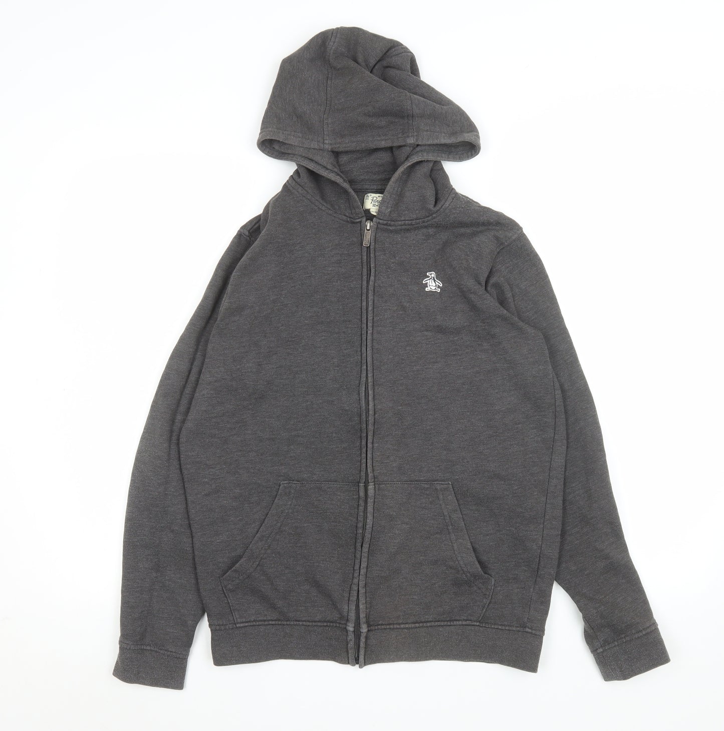 Penguin by Munsingwear Boys Grey Hooded Full Zip Jacket 14-15 Years